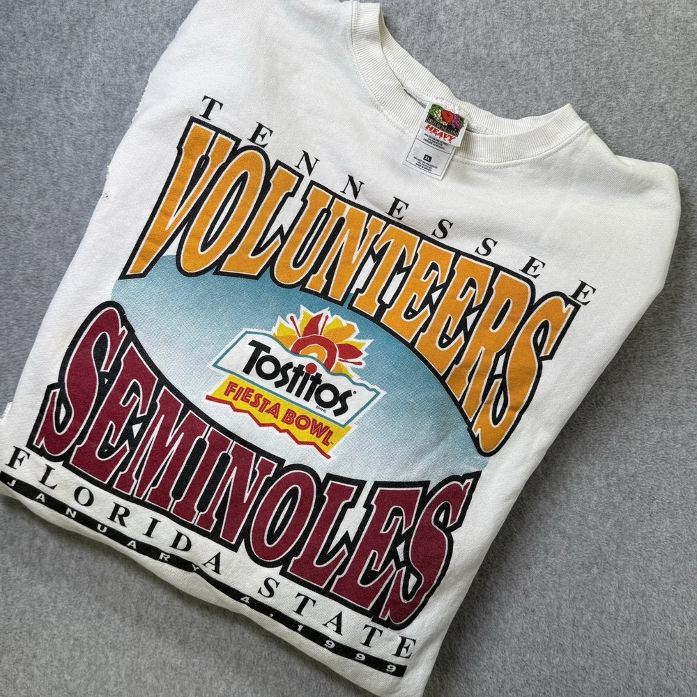 VTG 1999 Tennessee Volunteers Fiesta Bowl Sweatshirt XL Fruit Loom‎ NCAA
